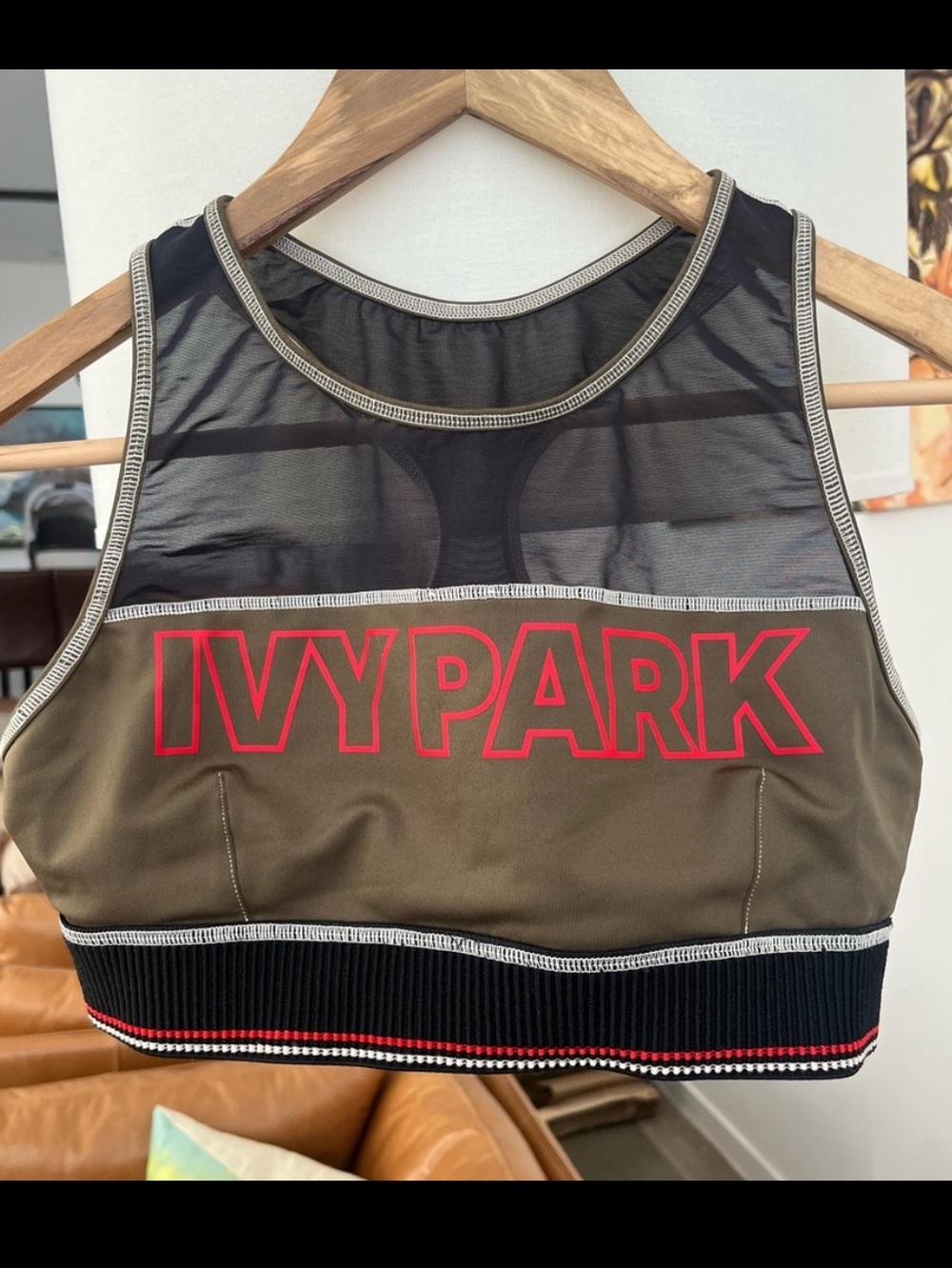 Ivy Park Mesh High Neck Sports Bra